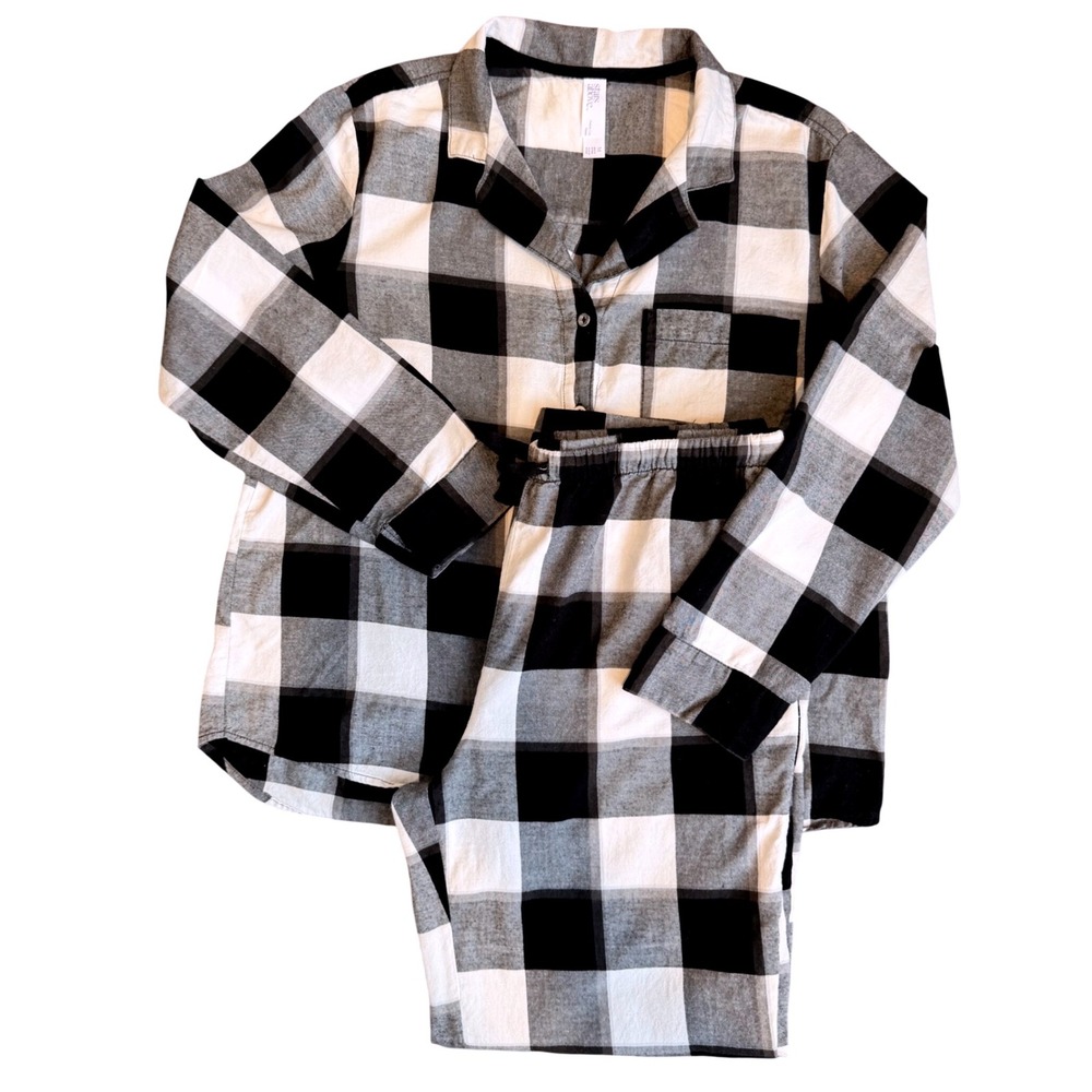 Stars Above 100% Cotton Soft Flannel 2 Piece Pajamas L/S Shirt & Pants Medium